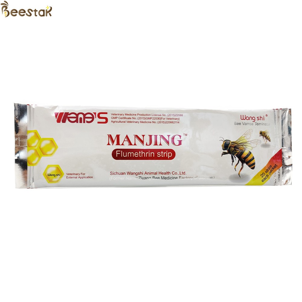 Çantada 20 şerit Wangshi Bee Medicine/MANJING Flumethrin Şerit Varroa Arılar için Varroa Mil tedavisi