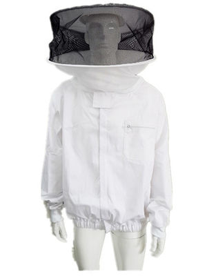 Yuvarlak Arıcılık Şapkalı Beyaz Arı Ceketi Ceket Koruyucu Giysiler
