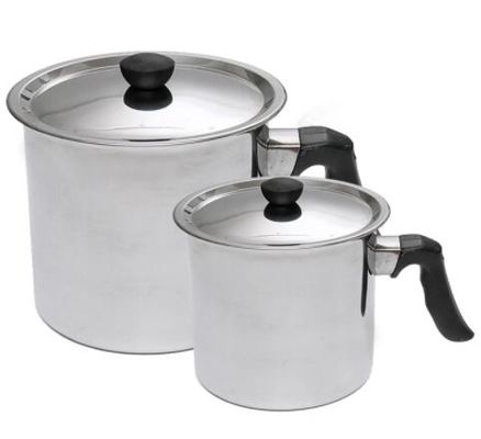 satın al Gümüş Paslanmaz Çelik 304 Wax Eritici Pot Büyük 2.5L Hacimli Kapaklı Çevrimiçi üretim