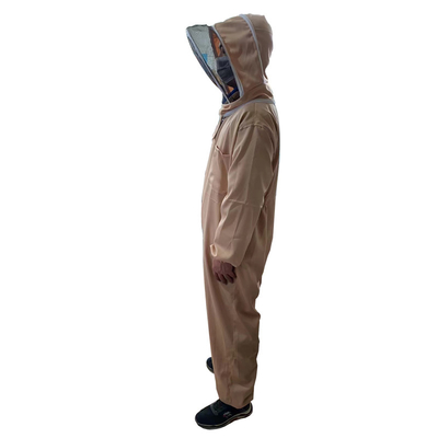 Apricot Color Thicker Bee Suit Beekeeping Jacket Free Size for Beekeepers