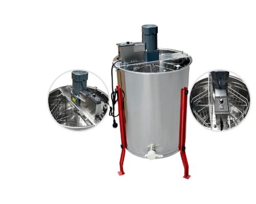 Stainless Steel 4 Çerçevelik Bal Çekicisi 1.1mm Kalınlığı 42*26cm İç sepet ve 47*63cm Bal Tankı Arı Çiftlikleri için