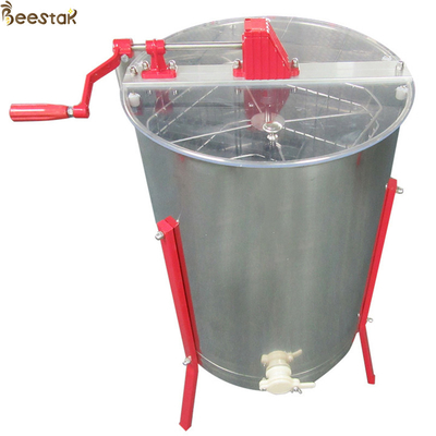 Metal Standlar SS Bal Çıkarıcı Manuel Bal İşleme Makinesi 4 Çerçeve